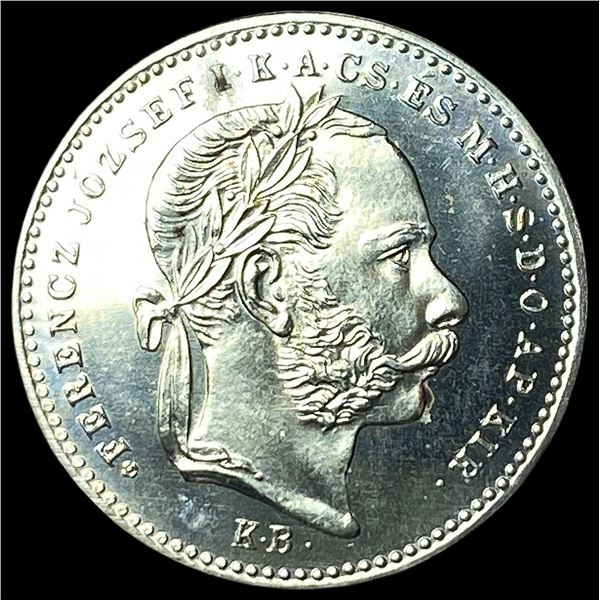 1870 Hungary 20 Krajezar Proof