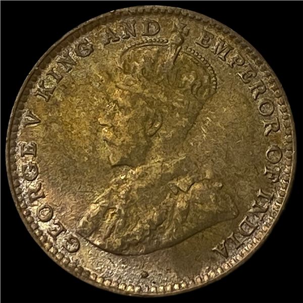 1925 Ceylon Silver 10 Cents