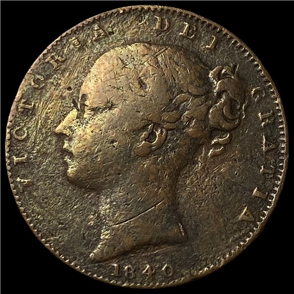 1840 Great Britain Copper 1 Farthing