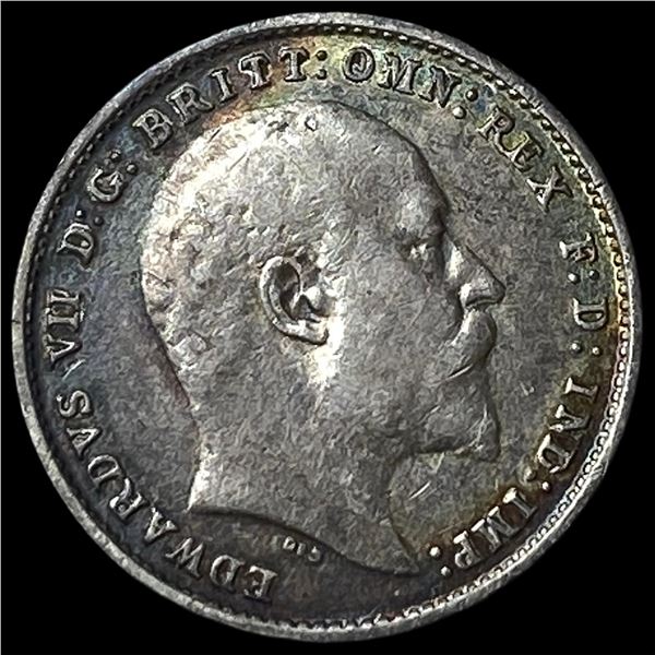 1904 England Silver 3 Pence KM 797.1