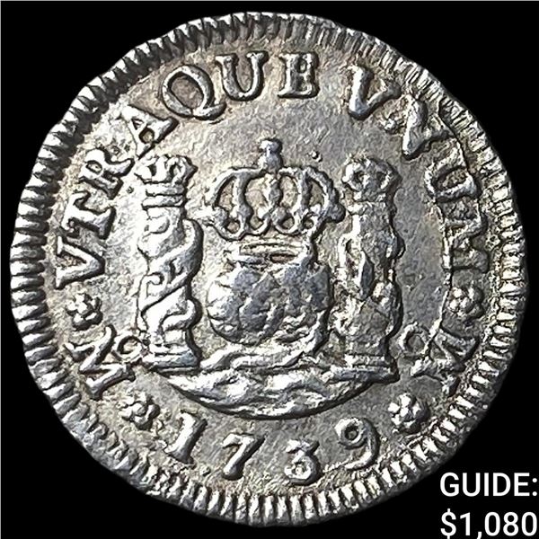 1739 MF Mexico Philip V Silver 1/2 Real