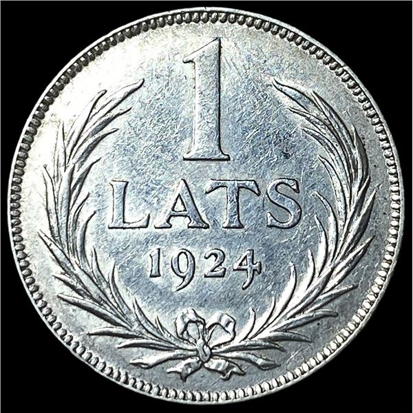 1924 Latvia Silver 1 Lats