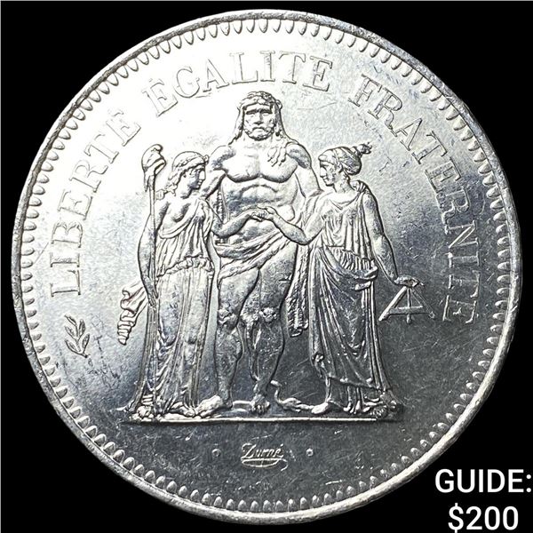 1977 France Silver 50 Francs