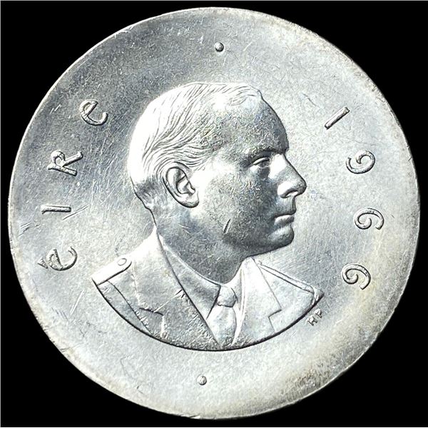 1966 Ireland Silver 10 Shillings