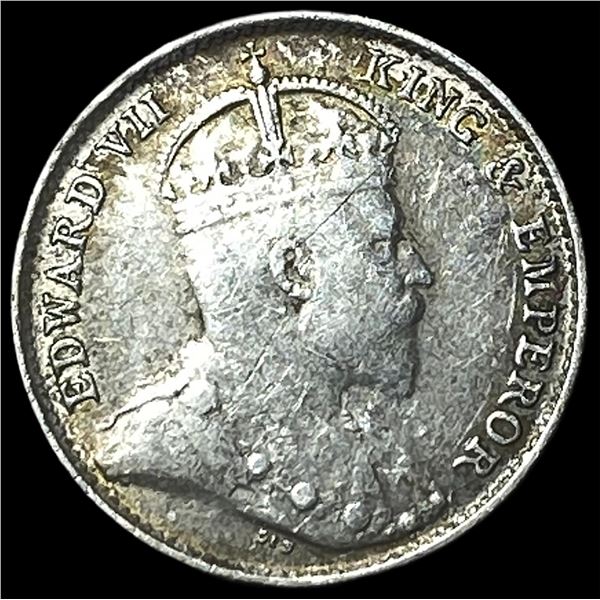 1903 Hong Kong Silver 5 Cents