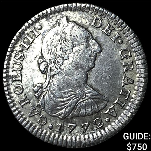 1772FM Mexico Silver 1 Real Inverted MM & Asseyer