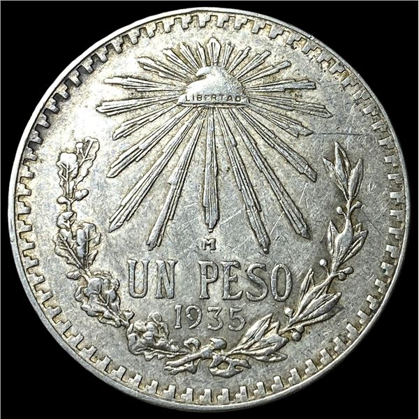 1935 Mexico SIlver 1 Peso