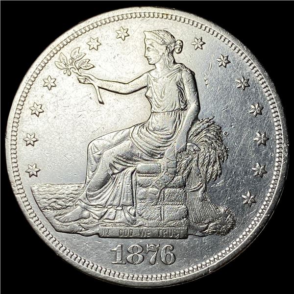 1876 Silver Trade Dollar CLOSELY UNCIRCULATED
