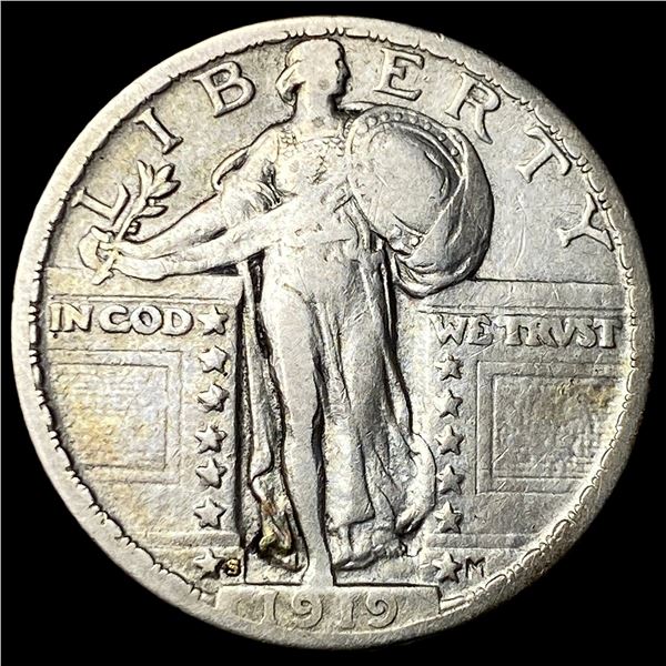 1919-S Silver Standing Liberty Quarter ABOUT UNCIRCULATED