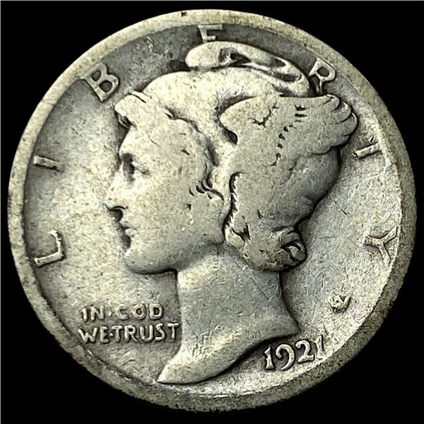 1921 Silver Mercury Dime LIGHTLY CIRCULATED