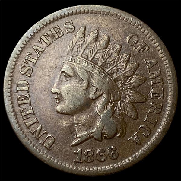 1866 Indian Head Cent NEARLY UNCIRCULATED