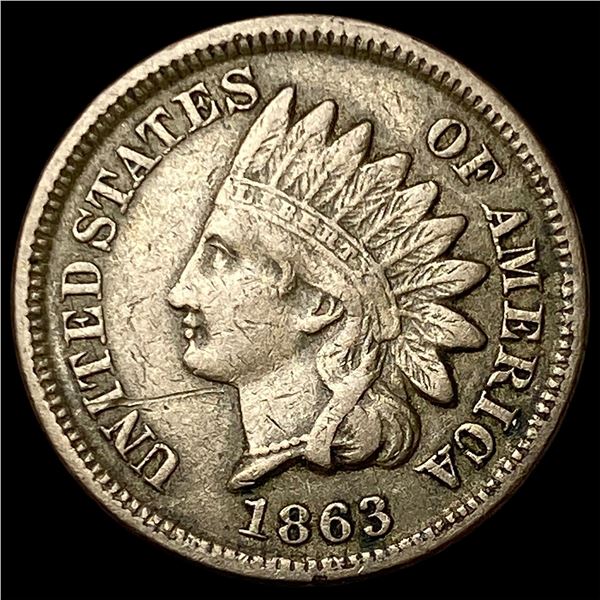 1863 Indian Head Cent NEARLY UNCIRCULATED