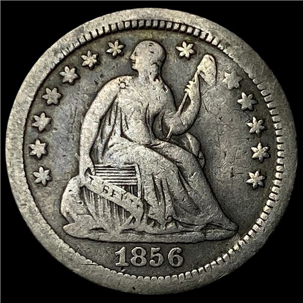 1856-O Silver Seated Liberty Half Dime LIGHTLY CIRCULATED