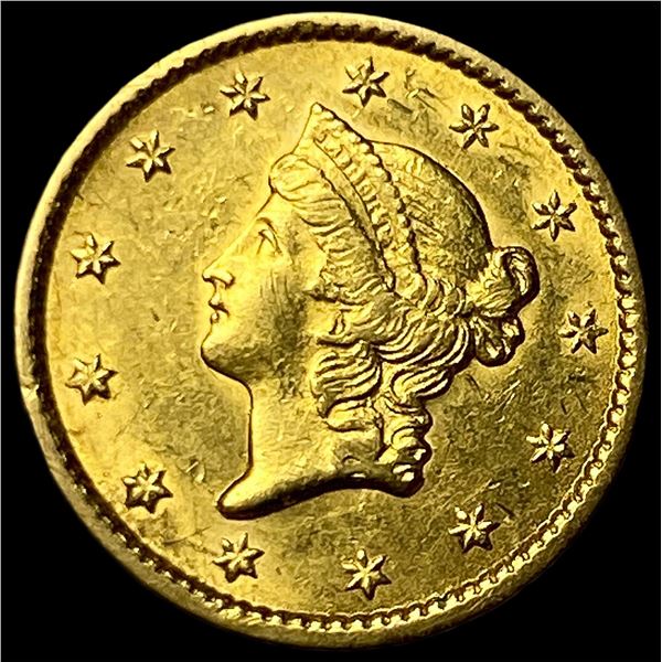 1852 Gold $1 Liberty Head Type 1 CLOSELY UNCIRCULATED
