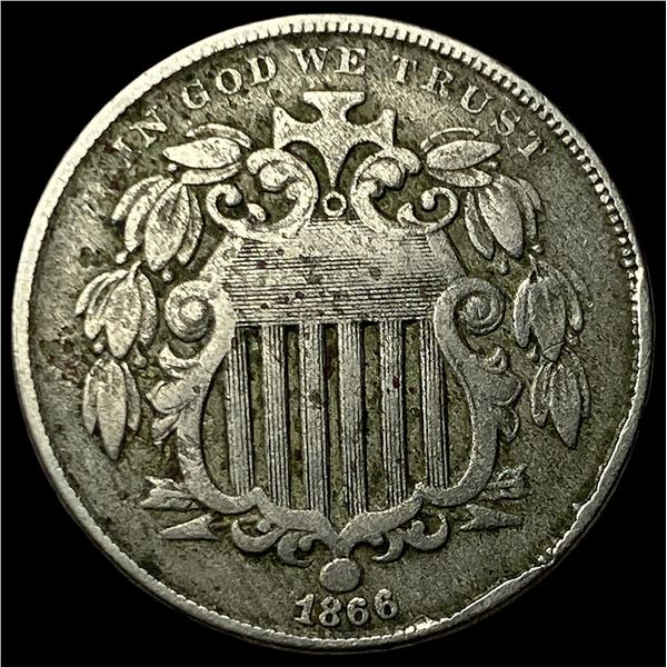 1866 Shield Nickel LIGHTLY CIRCULATED