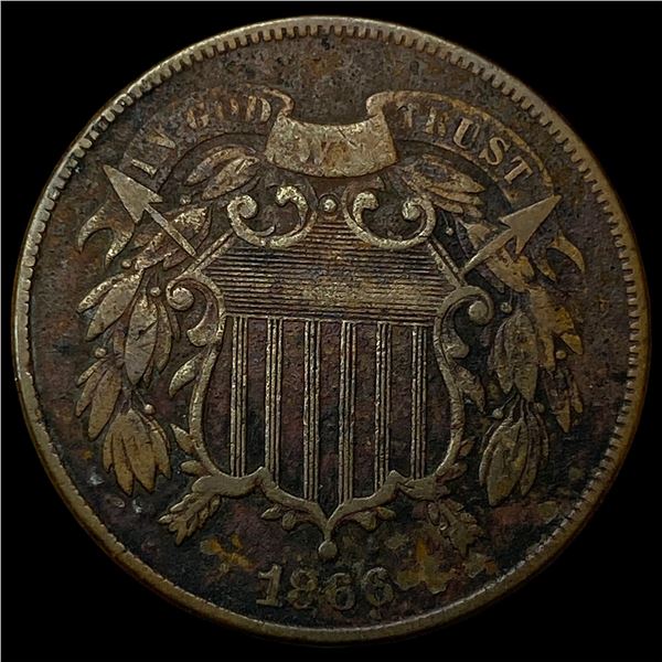 1866 Two-Cent Piece LIGHTLY CIRCULATED