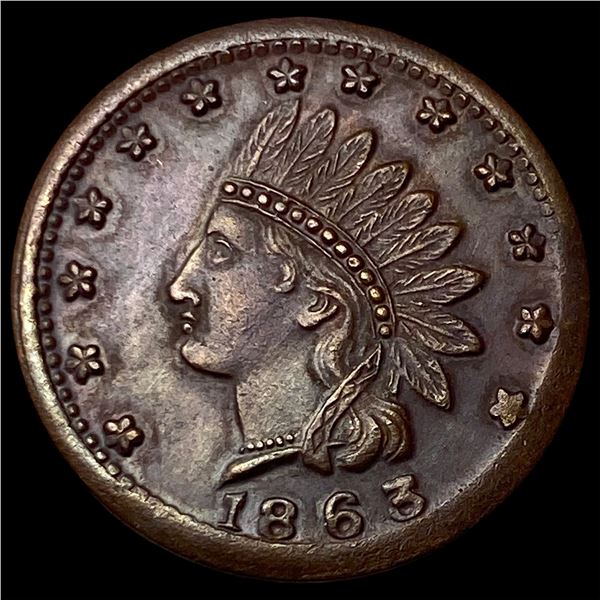 1863 Civil War Token - New York CLOSELY UNCIRCULATED