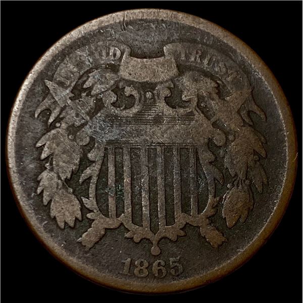 1865 Two-Cent Piece NICELY CIRCULATED