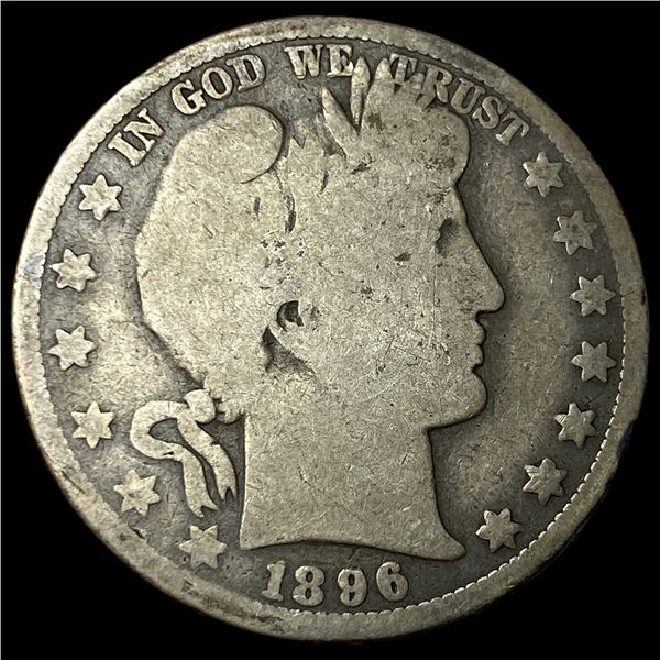 1896-O Silver Barber Half Dollar NICELY CIRCULATED