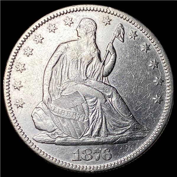 1876 Silver Seated Liberty Half Dollar CLOSELY UNCIRCULATED