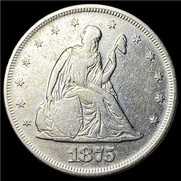 1875 Silver Seated Liberty Twenty Cents NEARLY UNCIRCULATED