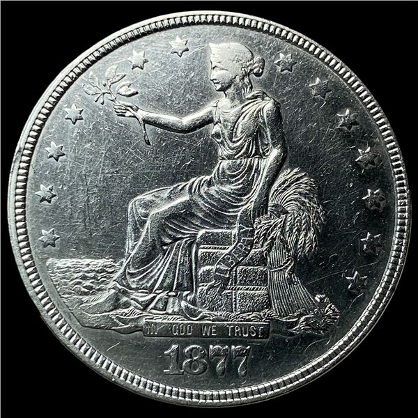 1877 Silver Trade Dollar CLOSELY UNCIRCULATED