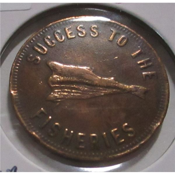 SUCCESS TO THE FISHERIES, SPEED THE PLOUGH CANADA PENNY
