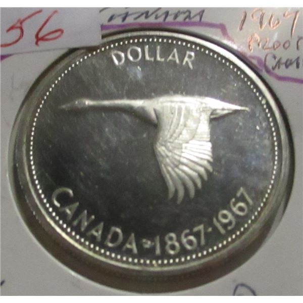 1967 PROOF CAMEO CANADA SILVER DOLLAR