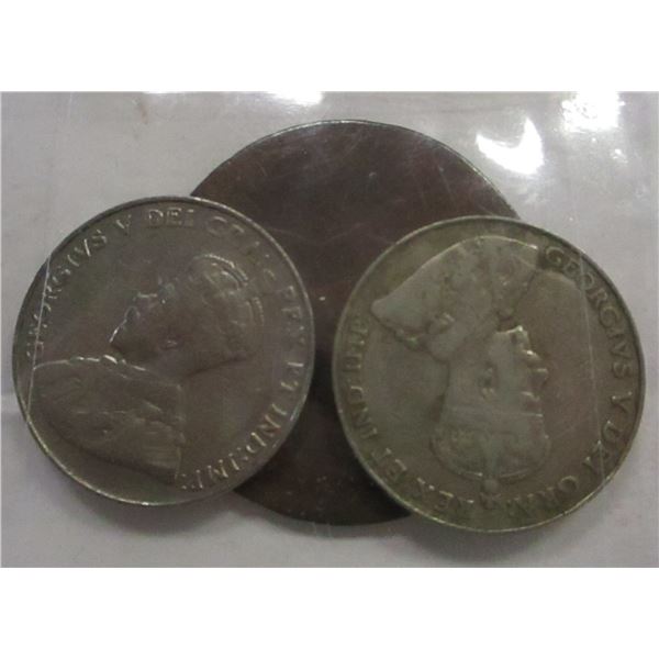 LOT OF THREE CANADA OLD KING COINS
