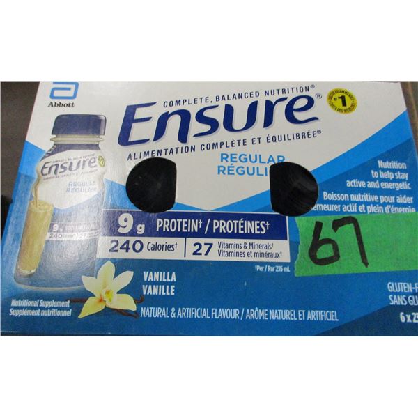 REGULAR VANILLA ENSURE DRINK (6 BOTTLES X 235 ML)