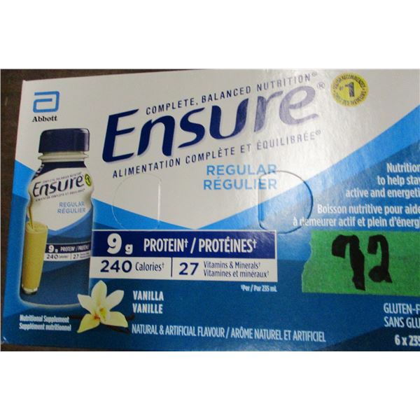 REGULAR VANILLA ENSURE DRINK (6 BOTTLES X 235 ML)