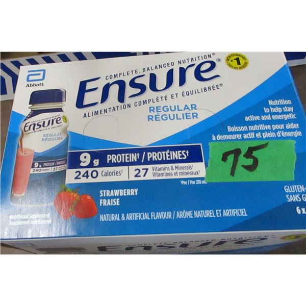 REGULAR STRAWBERRY ENSURE DRINK (6 BOTTLES X 235 ML)