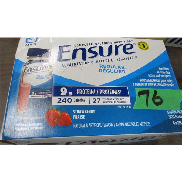 REGULAR STRAWBERRY ENSURE DRINK (6 BOTTLES X 235 ML)