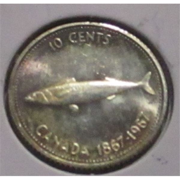 1967 CANADA SILVER FISH DIME