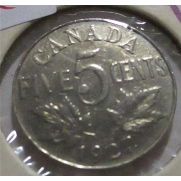 1927 FINE KING GEORGE V CANADA NICKEL