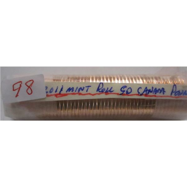 2011 MINT ROLL OF 50 LAST OF CANADA PENNIES