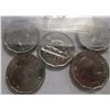 Image 2 : LOT OF FIVE 1961 CH/BU 12 SIDED CANADA NICKELS