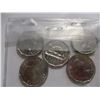 Image 4 : LOT OF FIVE 1961 CH/BU 12 SIDED CANADA NICKELS