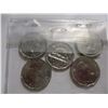 Image 8 : LOT OF FIVE 1961 CH/BU 12 SIDED CANADA NICKELS