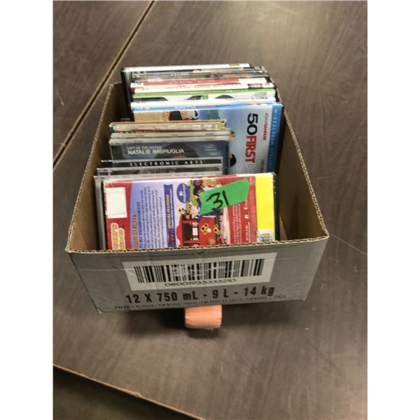 BOX C/W ASSORTED DVD'S & CD'S