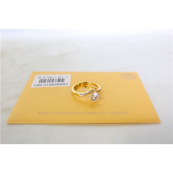 18KGP STAMPED 1CT GRA CERTIFIED ROUND BRILLIANT