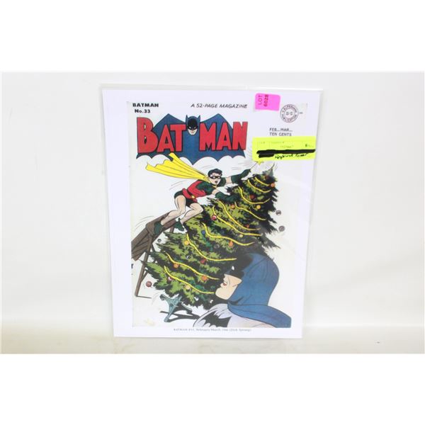 REPRINTED FRONT COVER MATMAN NO.33 10 CENT