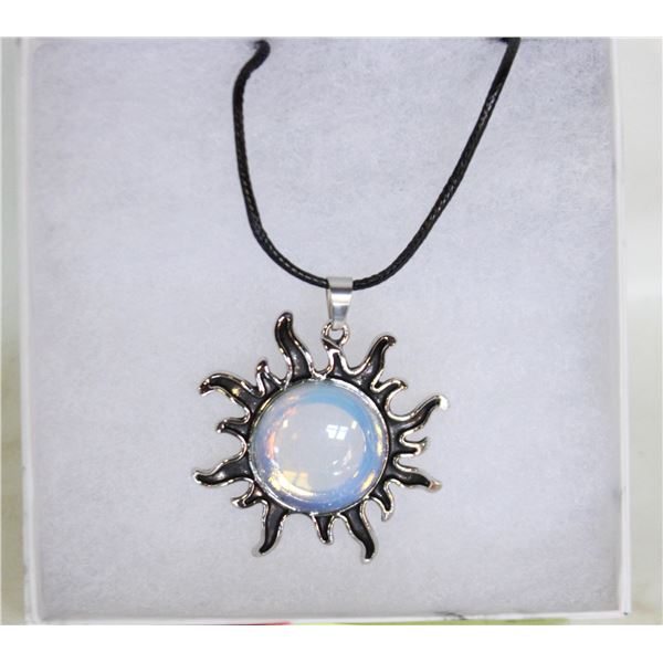 OPALITE CRYSTAL BOHO-STYLE SUN NECKLACE