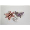 Image 1 : SPARKLY RHINESTONE PINL TURTLE BROOCH