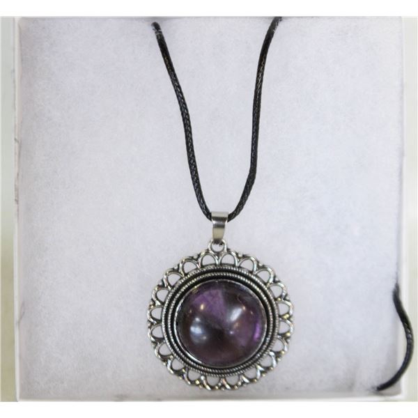AMETHYST CRYSTAL SUN NECKLACE