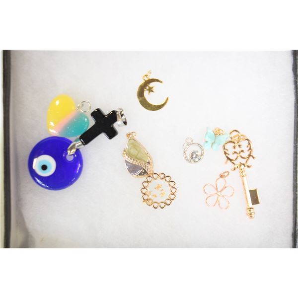 10 ASSORTED PENDANTS FOR NCKLACES