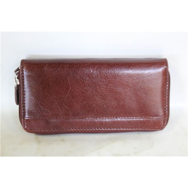 2 TONED NEW LEATHER WALLET PRICE TAG $97