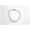 Image 1 : CRYSTAL SILVER PLATED TENNIS BRACELET