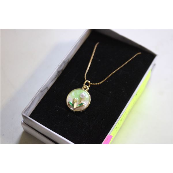 GOLD PLATED STAINLESS STEEL FLORAL