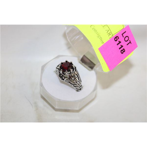 SZ. 7 SCOTTISH THISTLE ART NOUVEAU RING